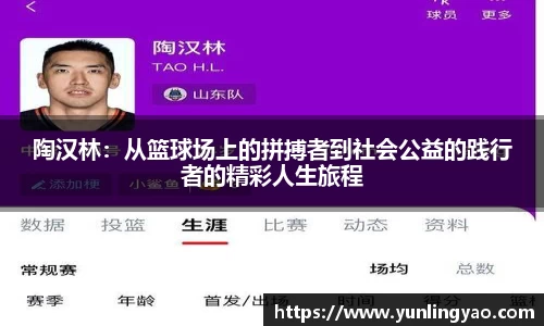 陶汉林：从篮球场上的拼搏者到社会公益的践行者的精彩人生旅程